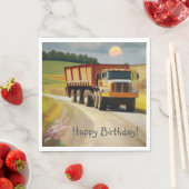 ハッピーバースデーダンプトラック スタンダードランチョンナプキン (インサイチュ)