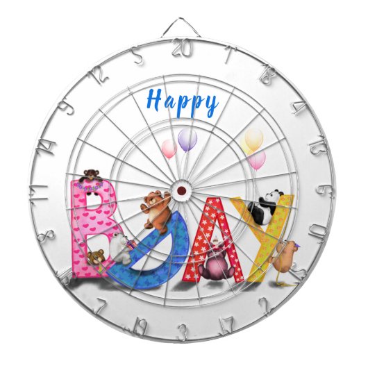 ハッピーバースデーダーツボードベビーベアーズパーティー ダーツボード (正面)