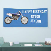 ハッピーバースデーダートバイクチャイルドの誕生日バナー 横断幕 (トレードショー)