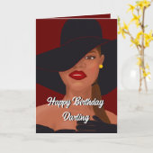 ハッピーバースデーダーリング カード (黄色い花)