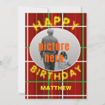 ハッピーバースデーチェックプレイドバースデーパーティーイベント