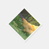 ハッピーバースデーチキンナップキン スタンダードカクテルナプキン (角)