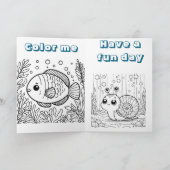 ハッピーバースデーチャイルドカードガールスノーケラー礁 カード (内部)