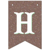 ハッピーバースデーチョコレートアイスクリーム バンティングフラッグ (第2の旗)