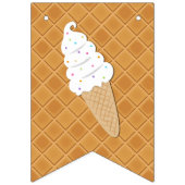 ハッピーバースデーチョコレートアイスクリーム バンティングフラッグ (第1の旗)