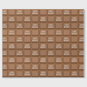 ハッピーバースデーチョコレートキャンディバー ラッピングペーパー (フラット)
