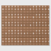ハッピーバースデーチョコレートキャンディバー ラッピングペーパー (フラット)