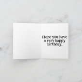 ハッピーバースデーチョコレートケーキデザイン カード (内部)