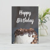 ハッピーバースデーチョコレートケーキ シーズンカード (スタンド正面)