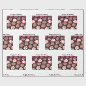 ハッピーバースデーチョコレートトリュッフルラッピング紙 ラッピングペーパー (フラット)