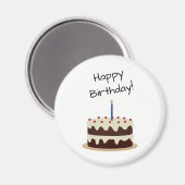 ハッピーバースデーチョコレートバニラケーキ マグネット (正面/裏面)