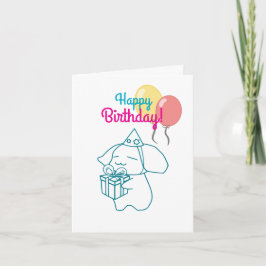 ハッピーバースデーチョモチバニー カード