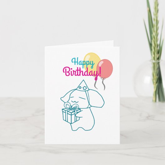 ハッピーバースデーチョモチバニー カード (正面)