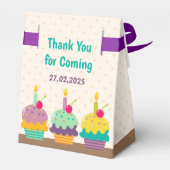 ハッピーバースデーチルドレンカラフルズカップケーキバンティング フェイバーボックス (裏面サイド)