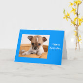 ハッピーバースデーチワホアパピーグリーティングカード カード (黄色い花)