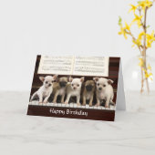 ハッピーバースデーチワホアパピーグリーティングカード カード (黄色い花)