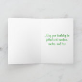 ハッピーバースデーチワホアパピーグリーングリーティングカード カード (内部)