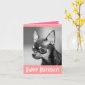 ハッピーバースデーチワホアパピードッググリーティングカード カード (黄色い花)