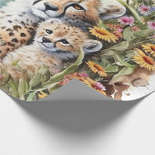 ハッピーバースデーチーターベビーとママ ラッピングペーパー (角)