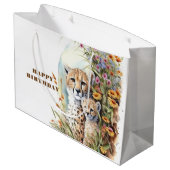 ハッピーバースデーチーターベビーとママ ラージペーパーバッグ (裏面アングル)