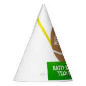 ハッピーバースデーチームプレーヤーキッズサッカーテーマ パーティーハット (左)