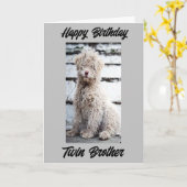 **ハッピーバースデーツインブラザー** カード (黄色い花)