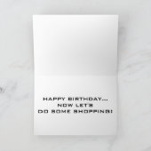 ハッピーバースデーツイン姉妹マネキンが「ショップ!」と言う カード (内部)