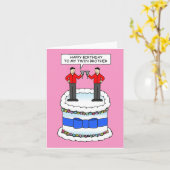 ハッピーバースデーツイン・ブラザー2人 カード (黄色い花)