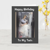 ハッピーバースデーツイン/FAVショッピングバディ カード (黄色い花)