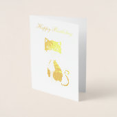 ハッピーバースデーツキセドキャットゴールデン 箔カード (正面)