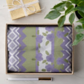 ハッピーバースデーティッシュペーパーインパープルアンドオリーブ 薄葉紙 (ギフト)