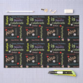 ハッピーバースデーティッシュペーパーエブリン 薄葉紙 (クラフト)