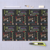 ハッピーバースデーティッシュペーパーエリザベス 薄葉紙 (クラフト)