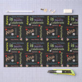 ハッピーバースデーティッシュペーパーオーロラ 薄葉紙 (クラフト)