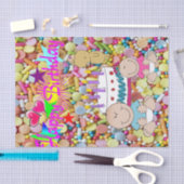 ハッピーバースデーティッシュペーパーキッズ 薄葉紙 (クラフト)