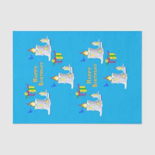 ハッピーバースデーティッシュペーパーキャンドル 薄葉紙 (正面)