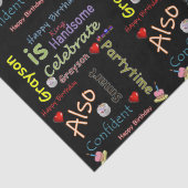 ハッピーバースデーティッシュペーパーグレイソン 薄葉紙 (詳細)