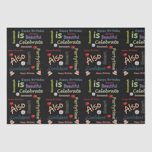 ハッピーバースデーティッシュペーパーサバンナ 薄葉紙 (正面)