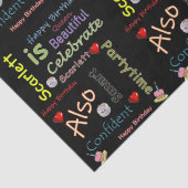 ハッピーバースデーティッシュペーパースカーレット 薄葉紙 (詳細)