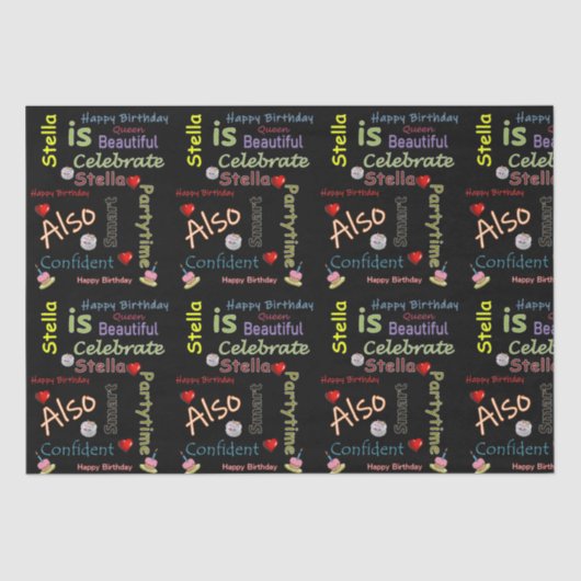 ハッピーバースデーティッシュペーパーステラ 薄葉紙 (正面)