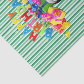 ハッピーバースデーティッシュペーパーストライプペンギン 薄葉紙 (詳細)