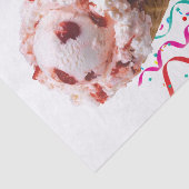 ハッピーバースデーティッシュペーパーストロベリーアイスクリーム 薄葉紙 (詳細)