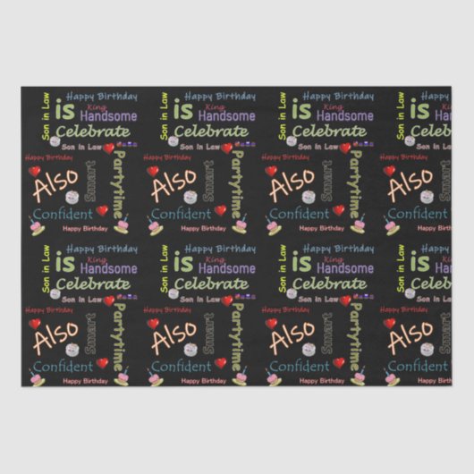 ハッピーバースデーティッシュペーパーソン・イン・ロー 薄葉紙 (正面)