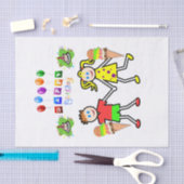 ハッピーバースデーティッシュペーパーツインズアイスクリーム 薄葉紙 (クラフト)