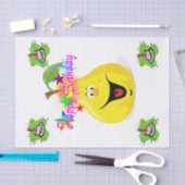 ハッピーバースデーティッシュペーパーナセカップケーキ 薄葉紙 (クラフト)