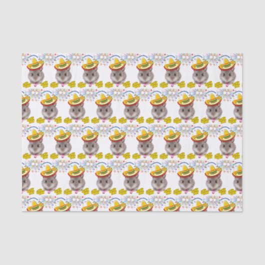 ハッピーバースデーティッシュペーパーネズミ 薄葉紙 (正面)