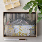 ハッピーバースデーティッシュペーパーパリフランス 薄葉紙 (ギフト)