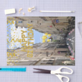 ハッピーバースデーティッシュペーパーパリフランス 薄葉紙 (クラフト)