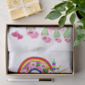 ハッピーバースデーティッシュペーパーピンクピグ 薄葉紙 (ギフト)