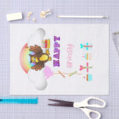 ハッピーバースデーティッシュペーパーフクロウ 薄葉紙 (クラフト)